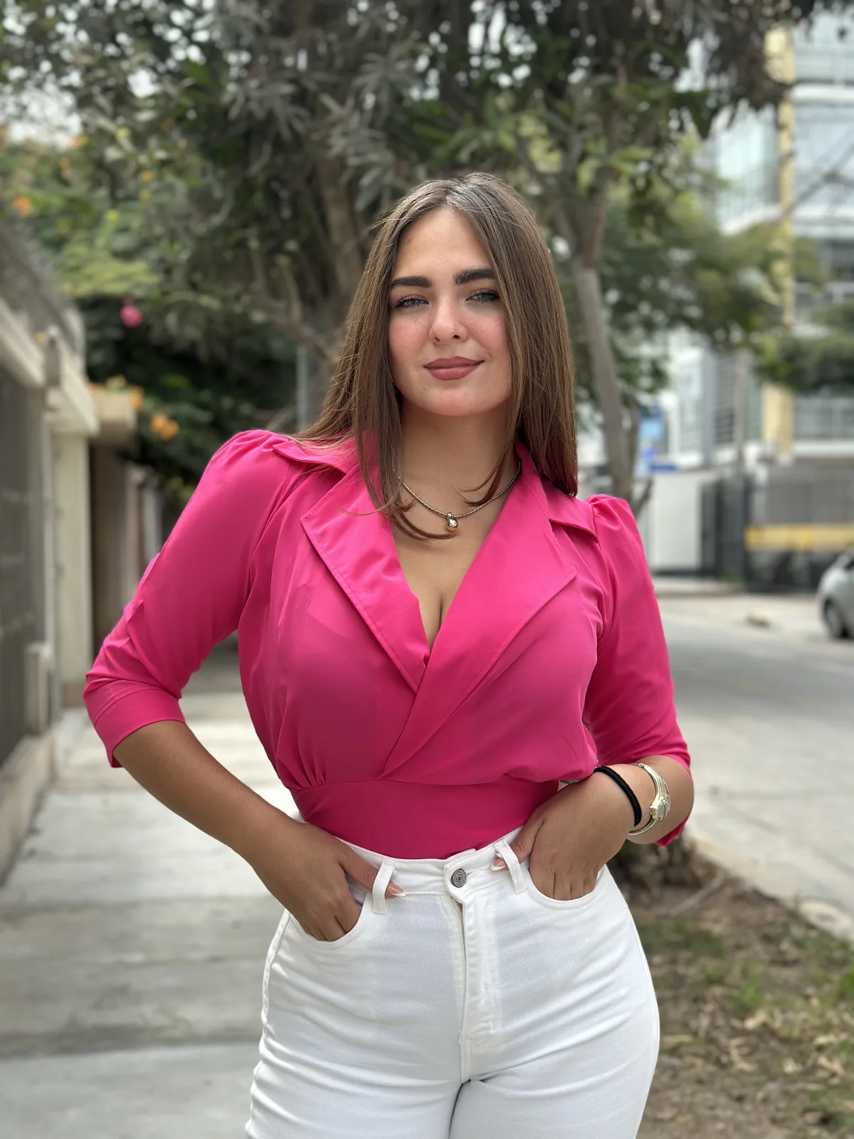 BLUSA MALAGA FUCSIA