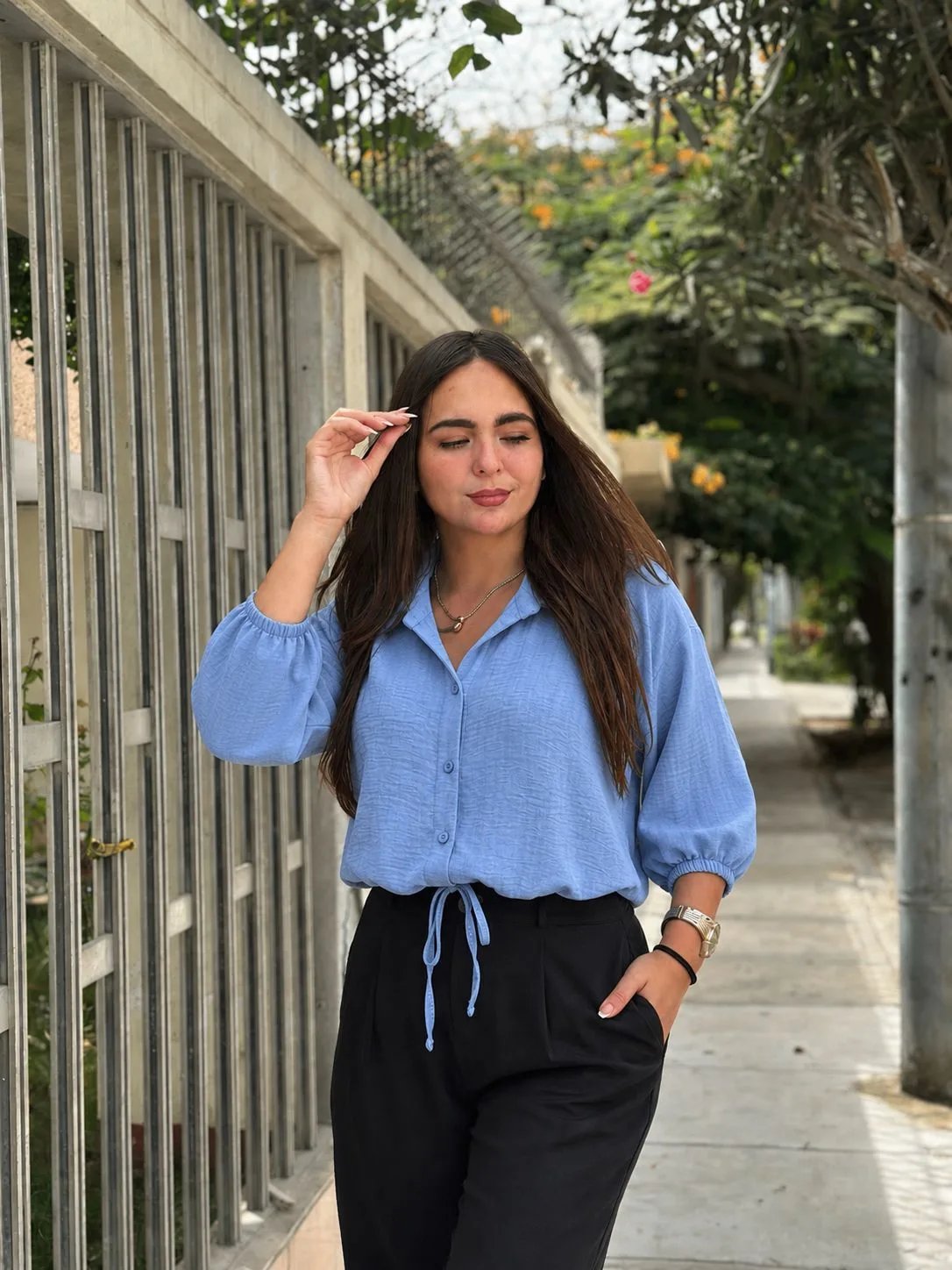 BLUSA ALBA CELESTE MARINA