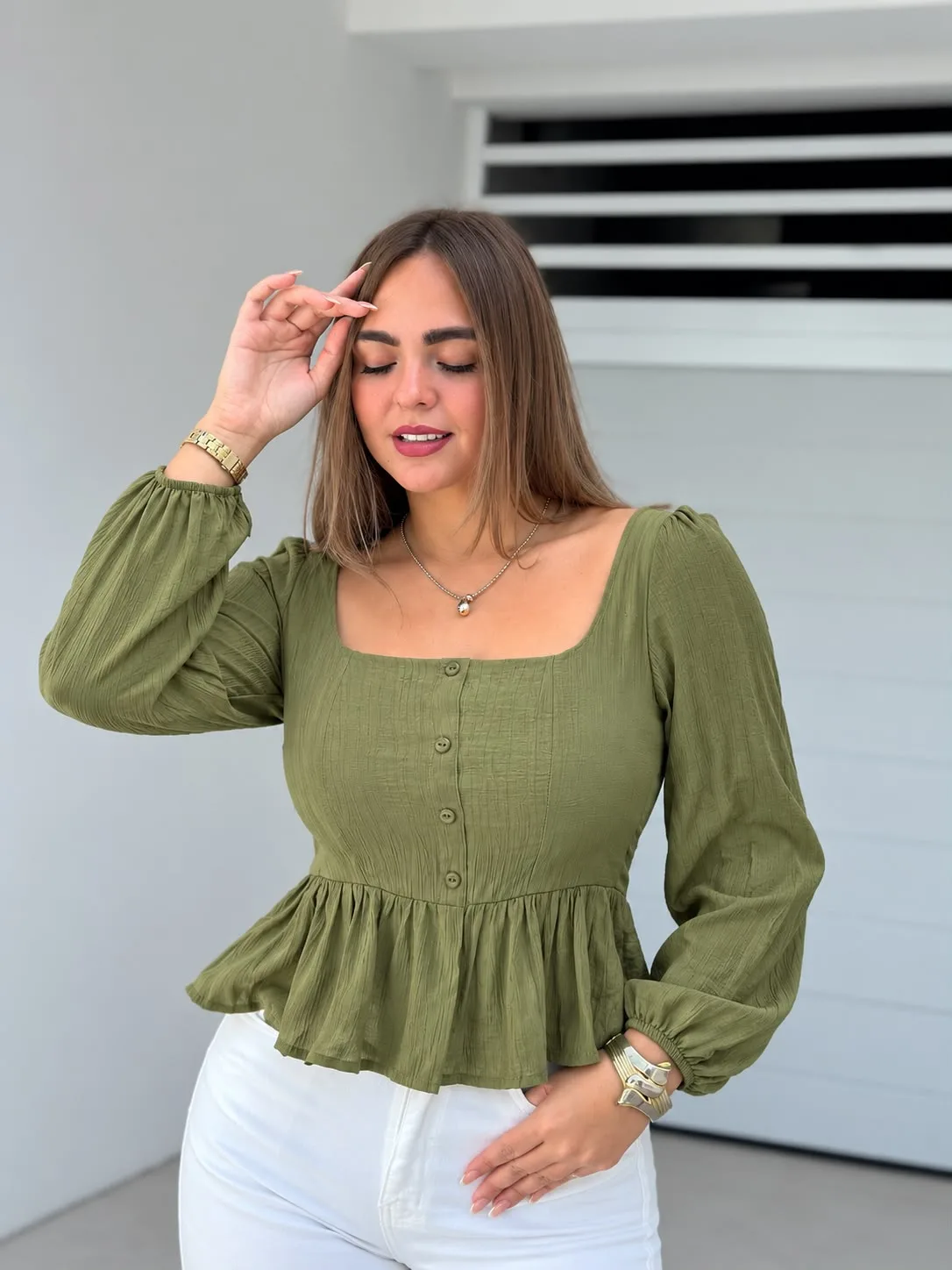 BLUSA EMMA VERDE OLIVO