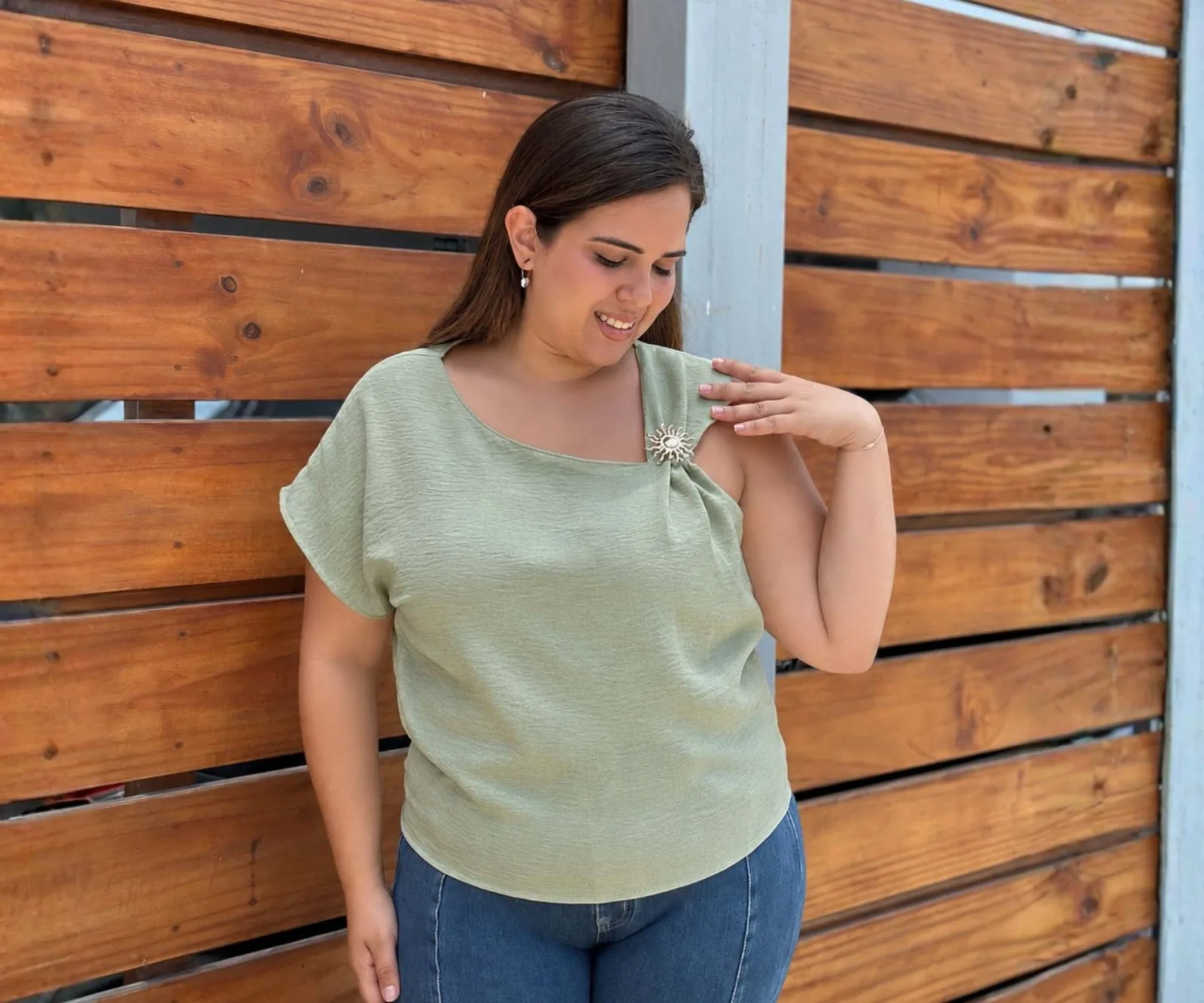 BLUSA TINA VERDE MANZANA