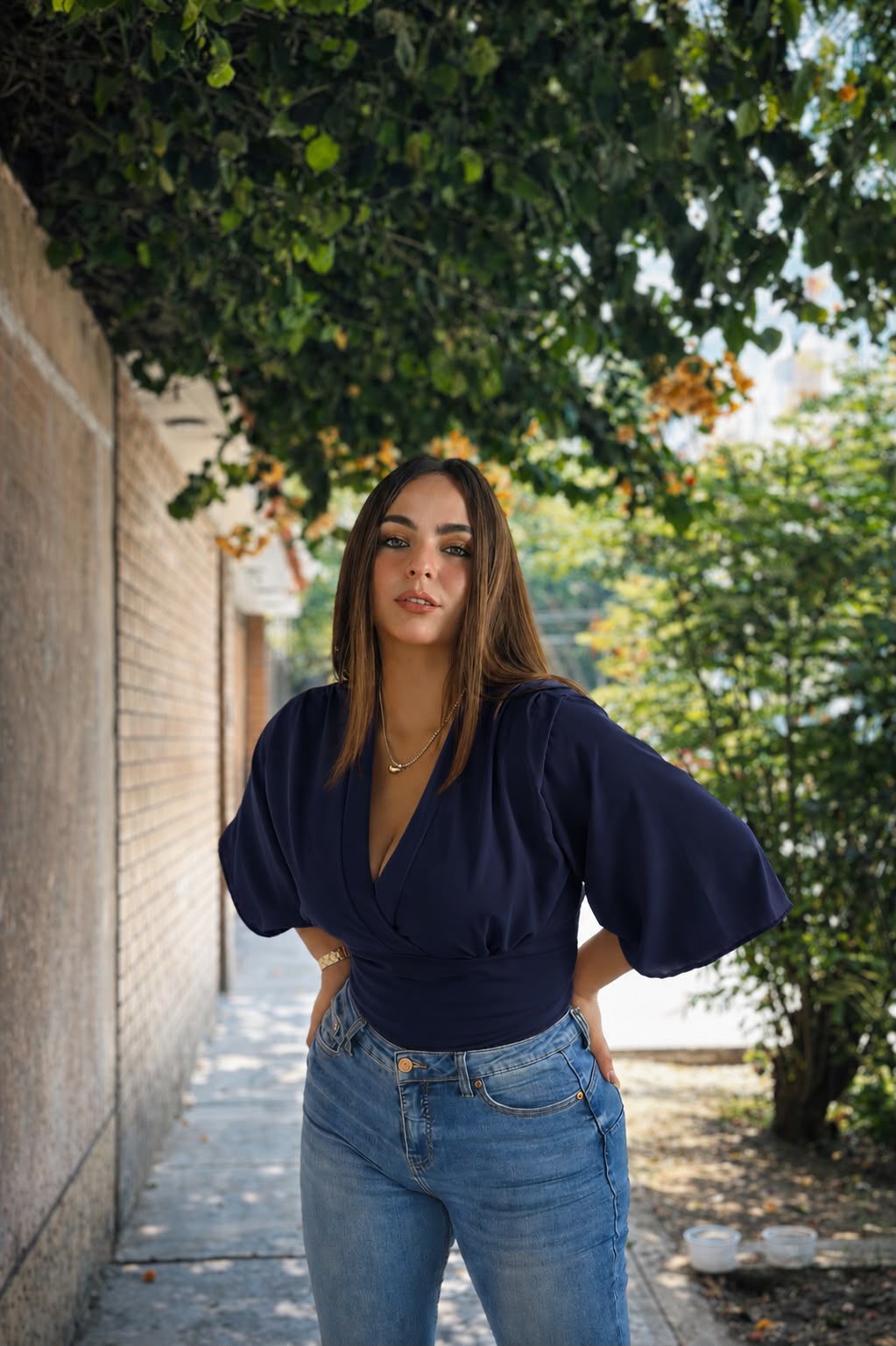 BLUSA GRETTA AZUL MARINO