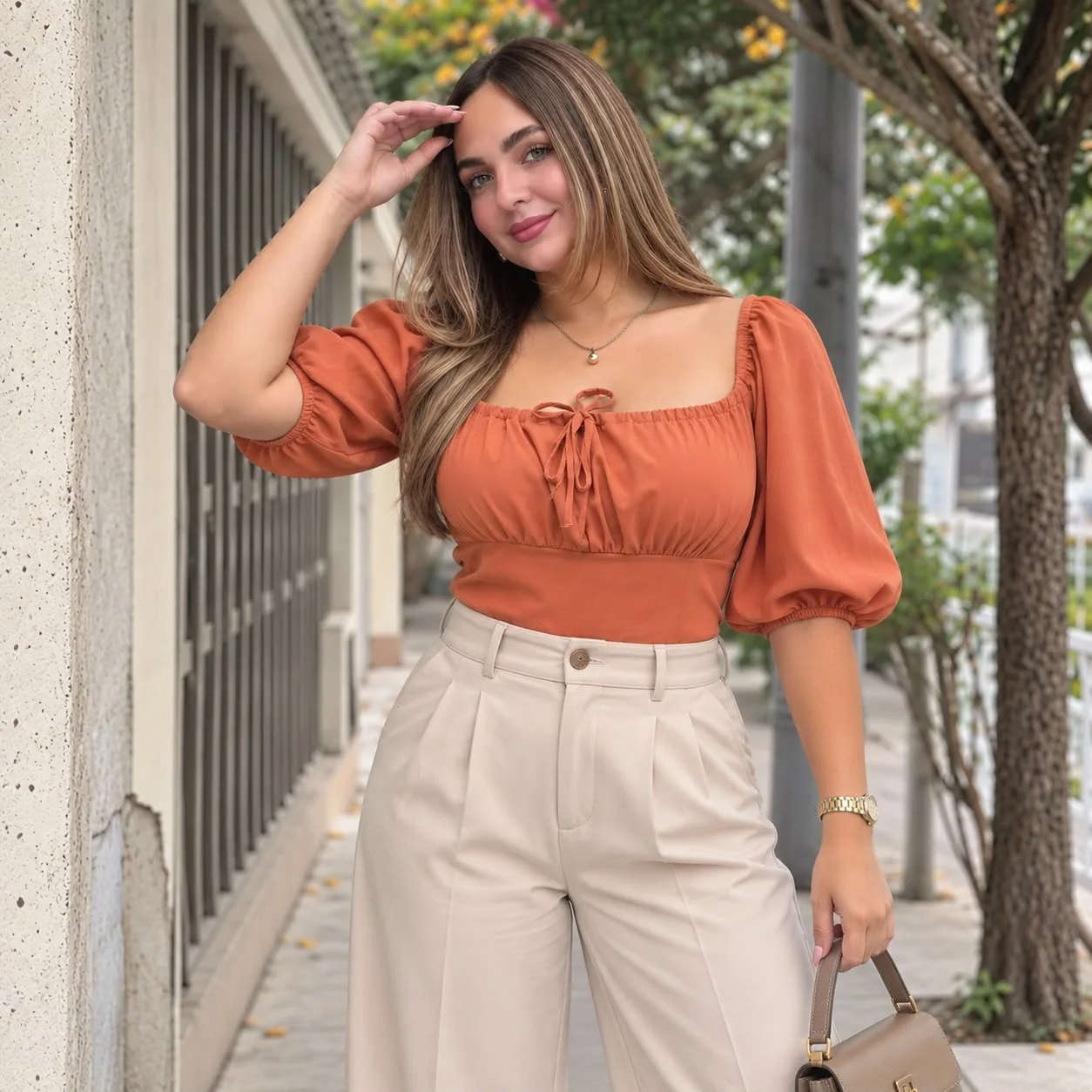 BLUSA BRENDA MANGA CORTA SALMON