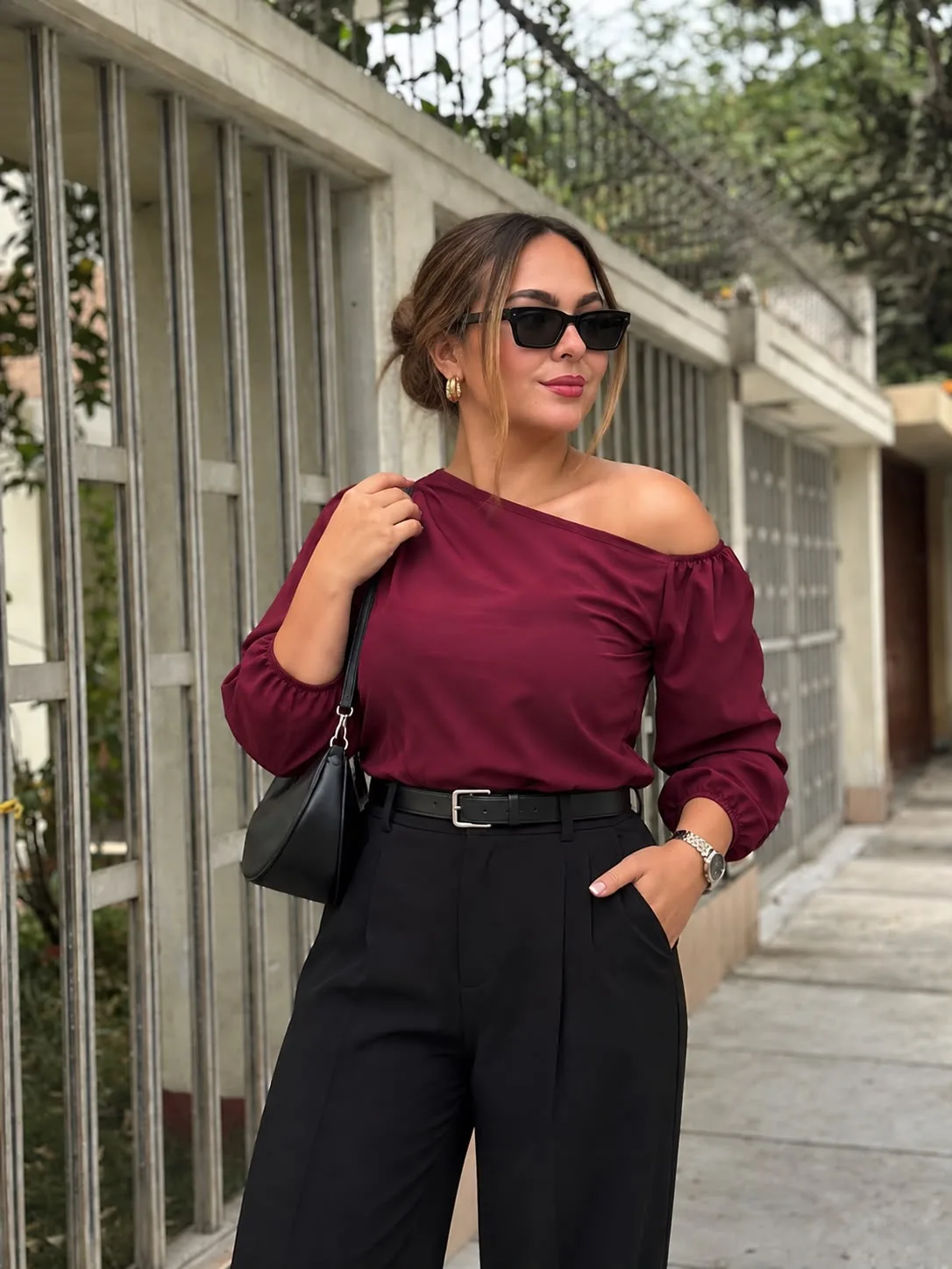 BLUSA MILAN GRANATE