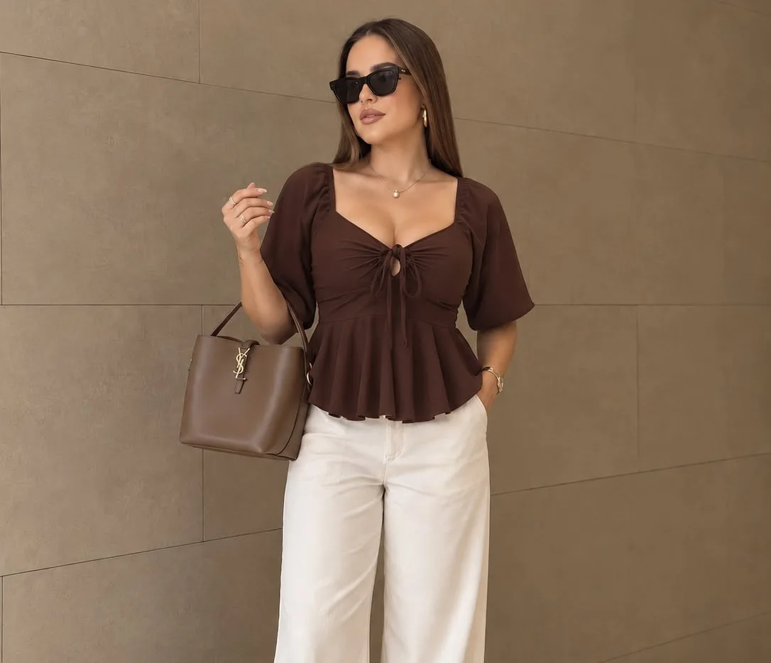 BLUSA CLOE CHOCOLATE