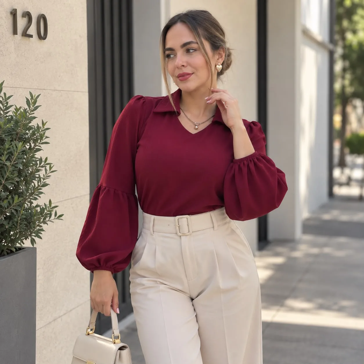 BLUSA ARIA VINO