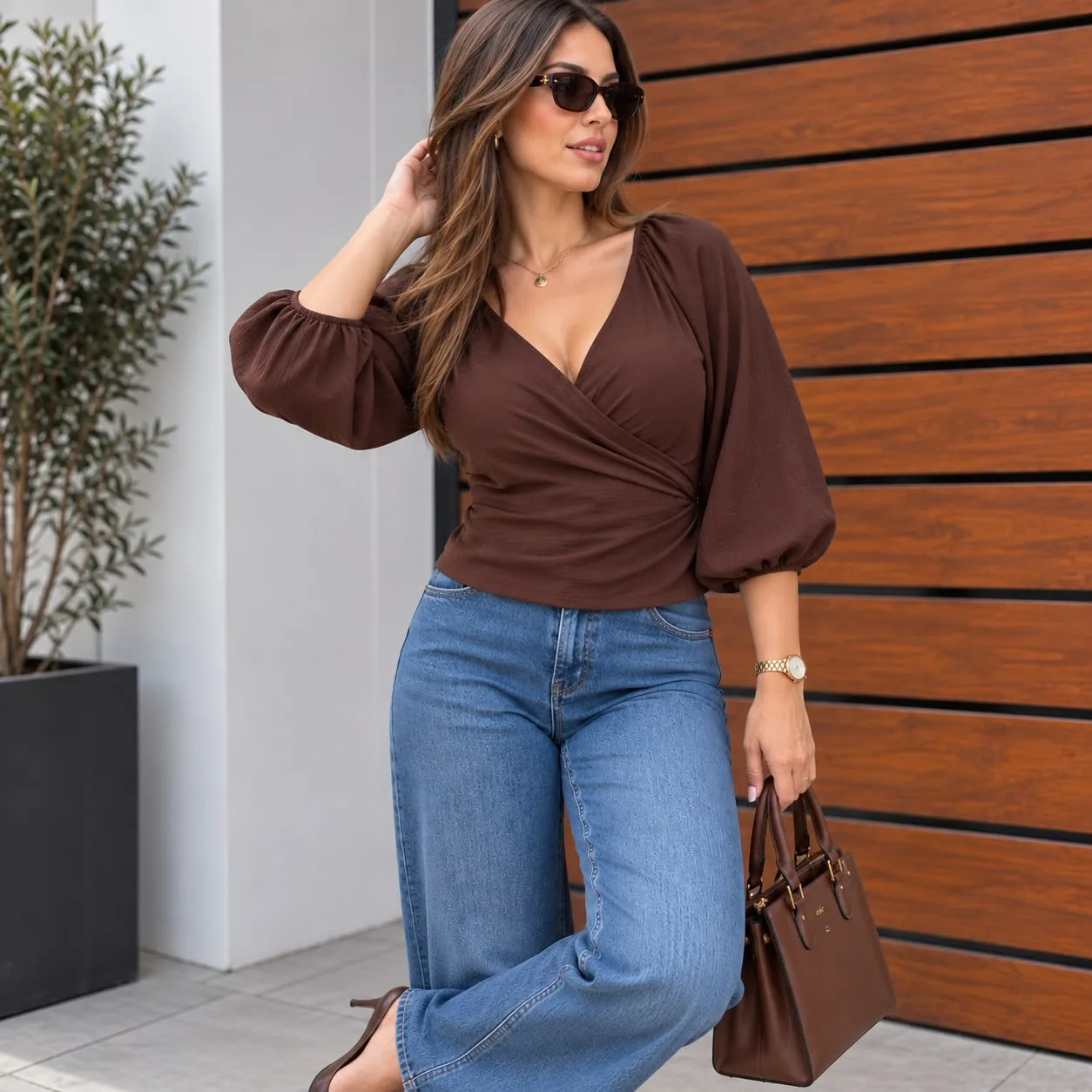 BLUSA DALIA CHOCOLATE