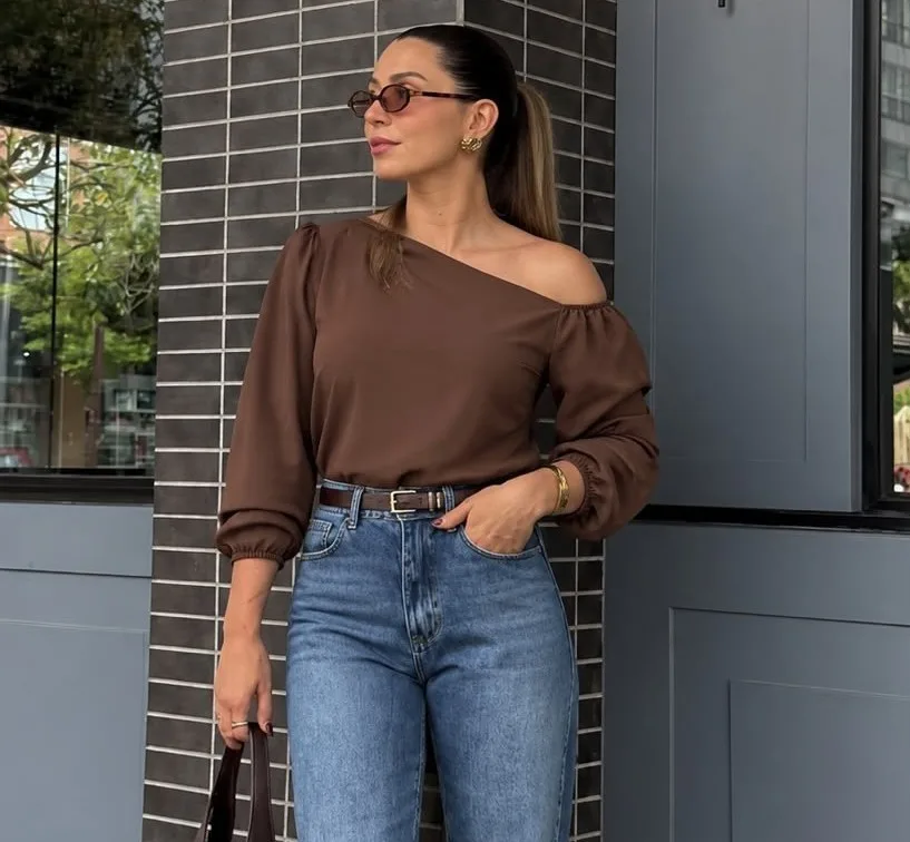 BLUSA MILAN CHOCOLATE
