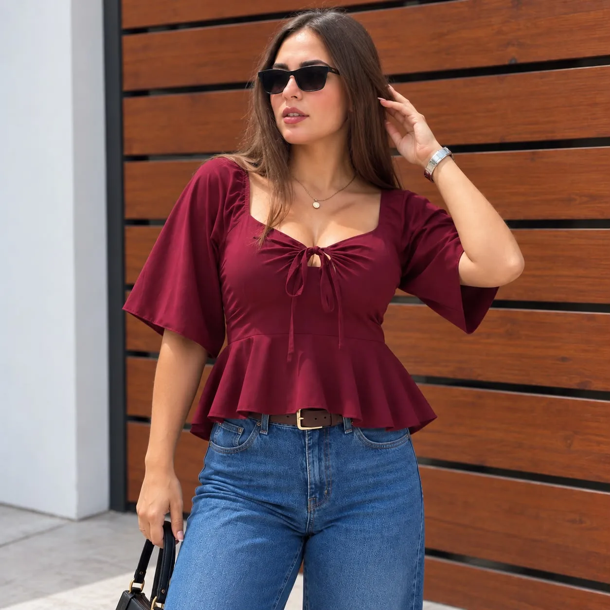 BLUSA CLOE GRANATE